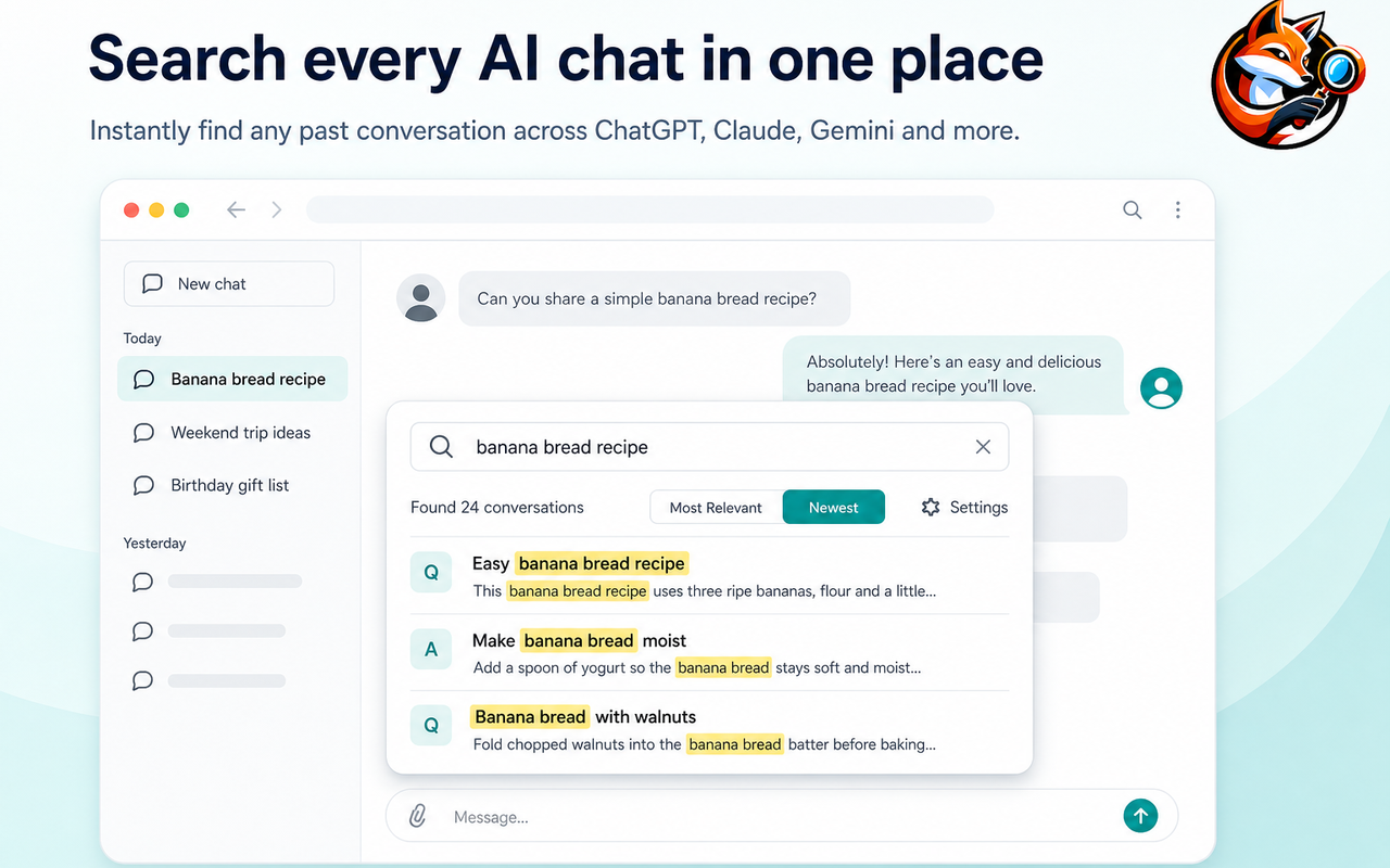 ChatGPT History Search store screenshot 1