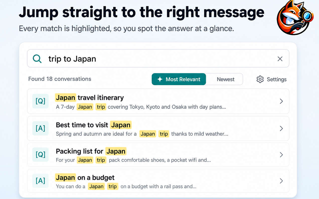 ChatGPT History Search store screenshot 2
