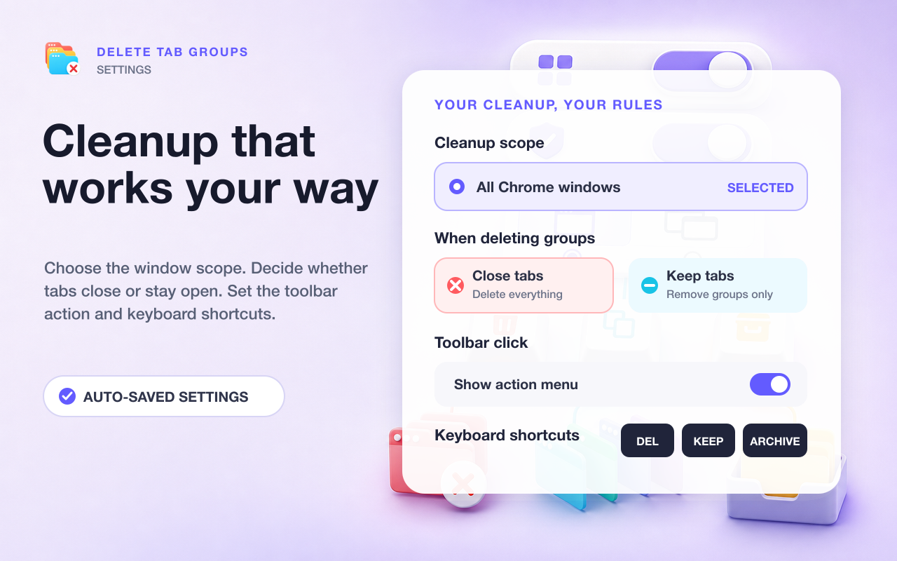 Delete Tab Groups store screenshot 3